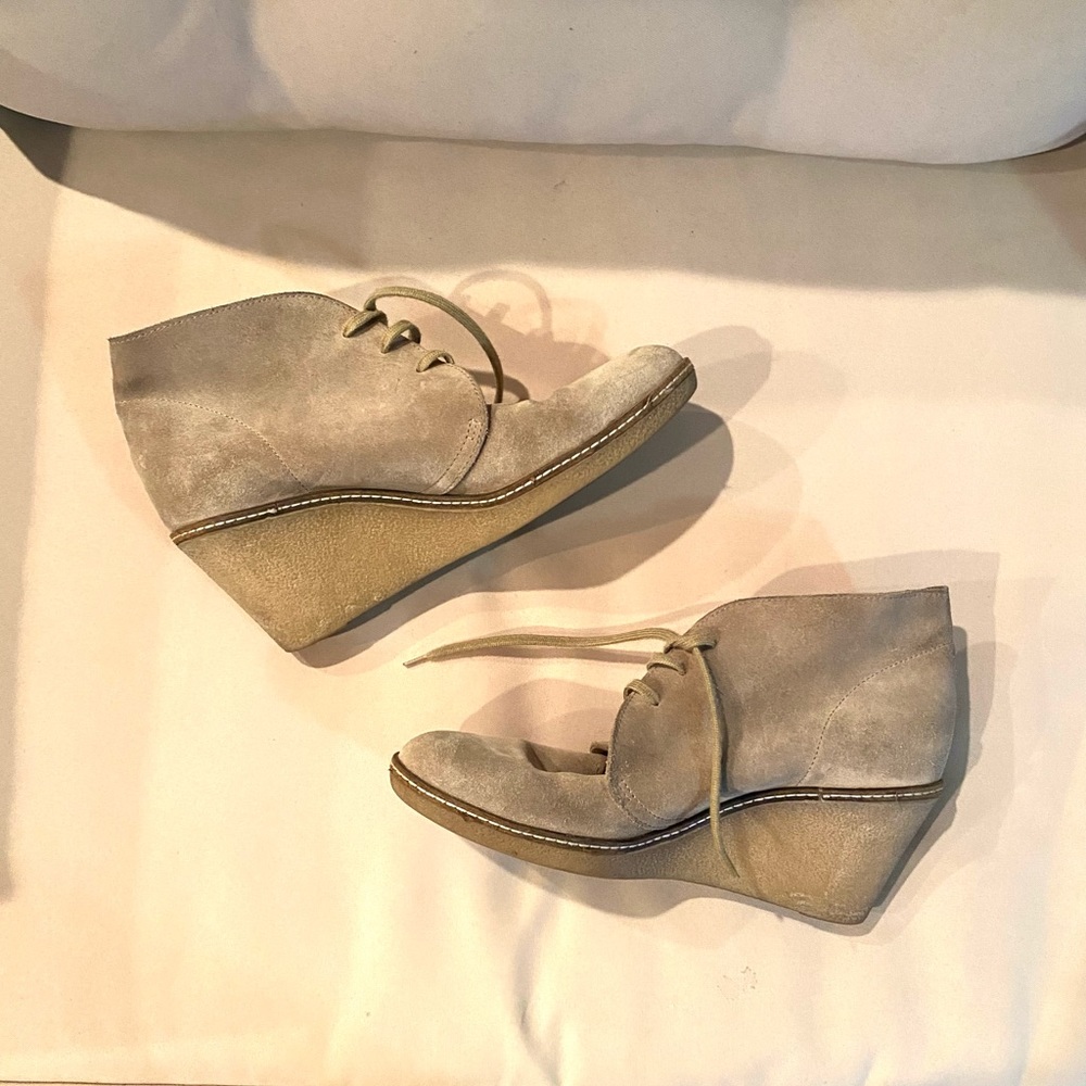 J Crew suede ankle boots, size 10